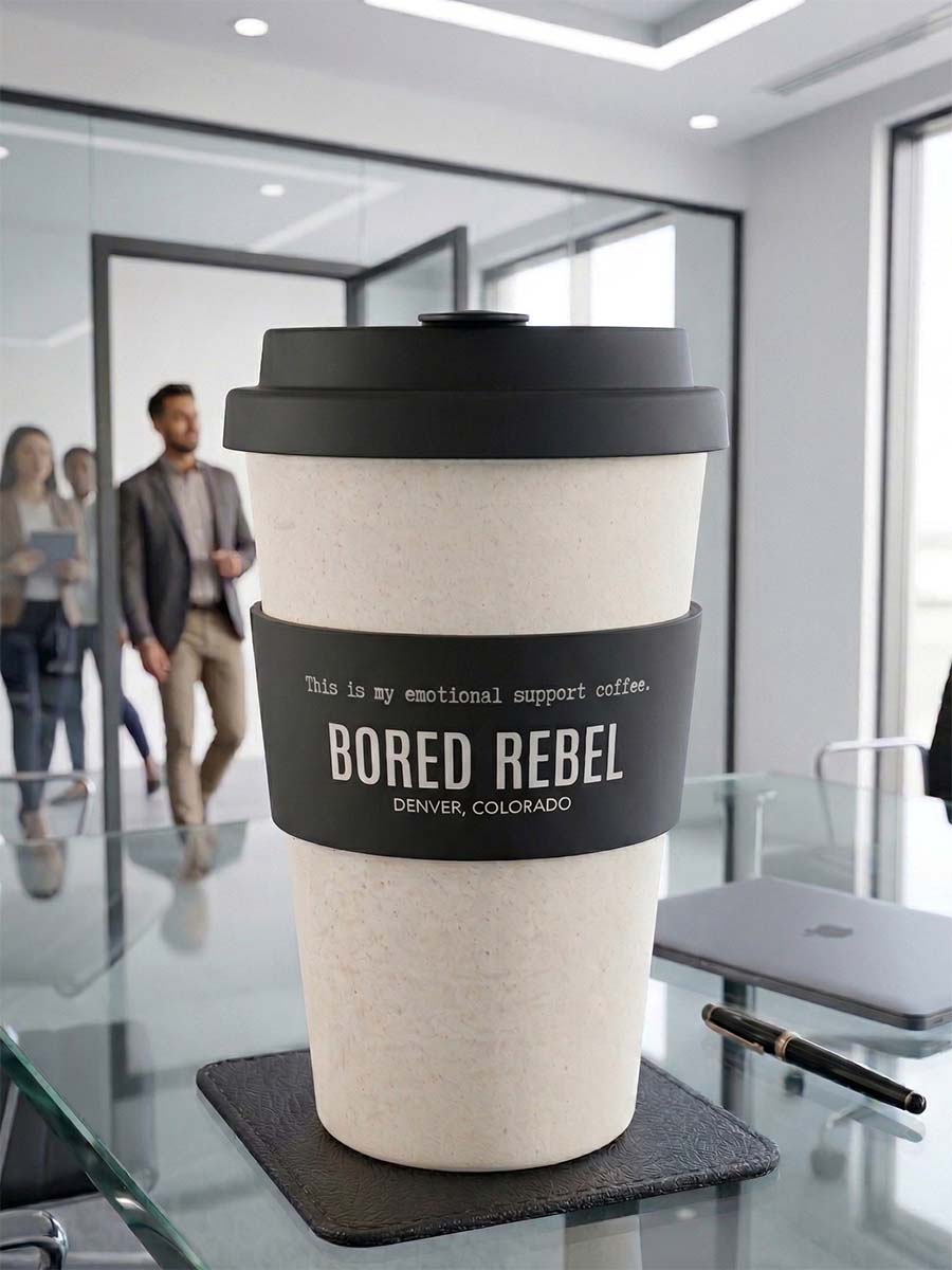 Coffee cup with &
